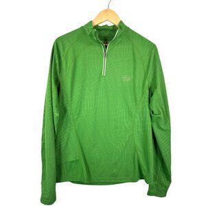 Mountain Hardwear Light‎ weight Green 1/4 zip Top sz L
